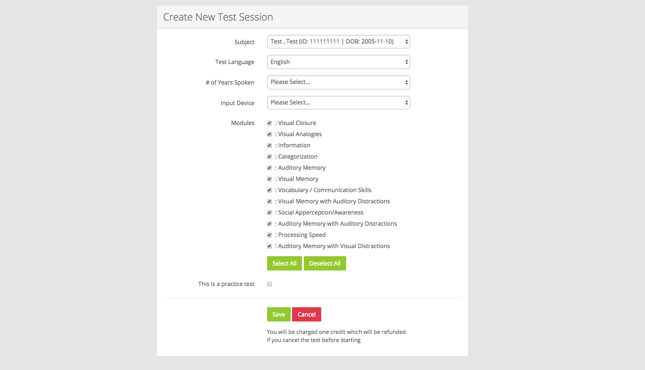 Assessment Technologies - Screen Shot